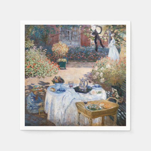 Claude Monet - De Luncheon, decoratief paneel Servet (Voorkant)