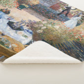 Claude Monet - De Luncheon, decoratief paneel Sherpa Deken (3/4)