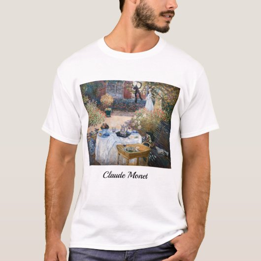 Claude Monet - De Luncheon, decoratief paneel T-shirt (Voorkant)