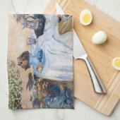 Claude Monet - De Luncheon, decoratief paneel Theedoek (Quarter Fold)