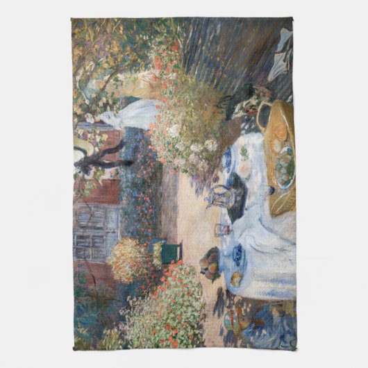 Claude Monet - De Luncheon, decoratief paneel Theedoek (Verticaal)