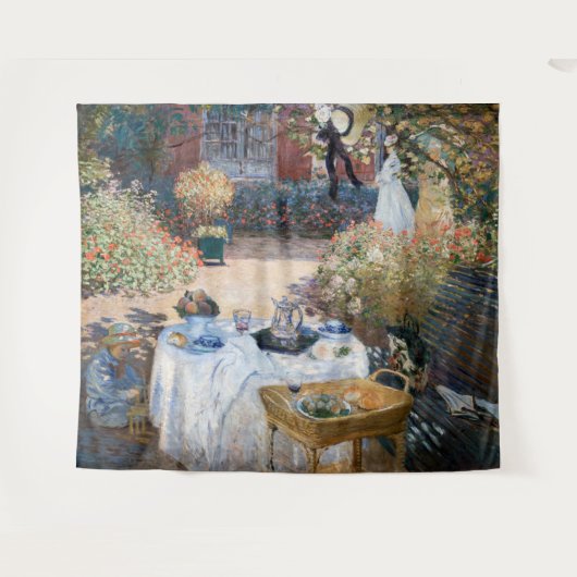 Claude Monet - De Luncheon, decoratief paneel Wandkleed (Voorkant (horizontaal))