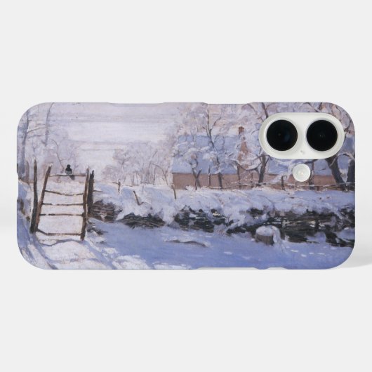 Claude Monet De Magpie Winter iPhone Case Vogel (Achterkant (horizontaal))