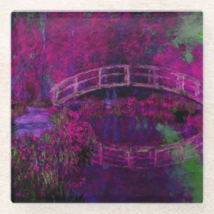 Claude Monet De paarse brug van Japan Glazen Onderzetter