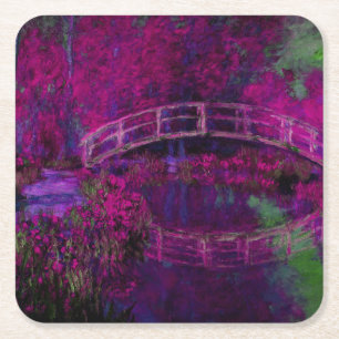 Claude Monet De paarse brug van Japan Kartonnen Onderzetters