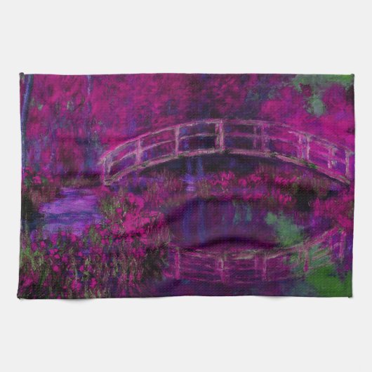 Claude Monet De paarse brug van Japan Theedoek (Horizontaal)