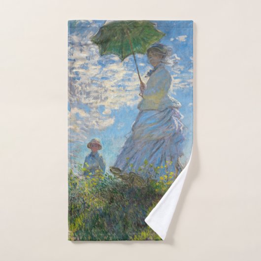 Claude Monet - De promenade, Vrouw met een parasol Bad Handdoek (Handdoek)