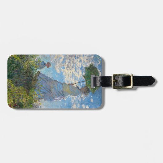 Claude Monet - De promenade, Vrouw met een parasol Bagagelabel (Voorkant horizontaal)