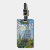 Claude Monet - De promenade, Vrouw met een parasol Bagagelabel (Voorkant verticaal)
