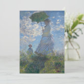 Claude Monet - De promenade, vrouw met een parasol Bedankkaart (Staand voorkant)