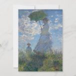 Claude Monet - De promenade, vrouw met een parasol Bedankkaart<br><div class="desc">Claude Monet - The Promenade,  Vrouw met een parasol,  1875</div>