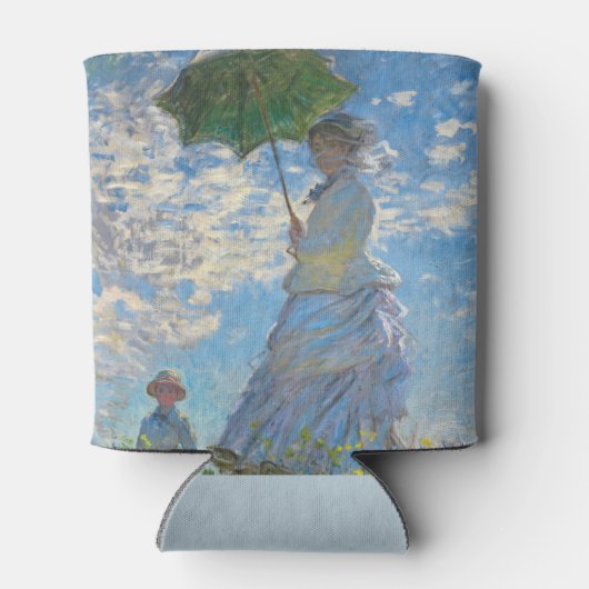 Claude Monet - De promenade, Vrouw met een parasol Blikjeskoeler (Achterkant)