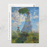 Claude Monet - De promenade, Vrouw met een parasol Briefkaart<br><div class="desc">The Promenade,  Woman with a Parasol / Madame Monet and Her Son / La Promenade / La Femme a l'ombrelle - Claude Monet,  1875</div>