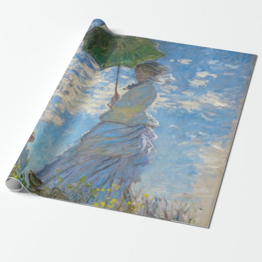Claude Monet - De promenade, Vrouw met een parasol Cadeaupapier (Uitgerold)