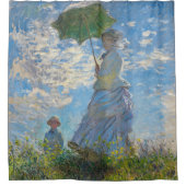 Claude Monet - De promenade, Vrouw met een parasol Douchegordijn (Voorkant)