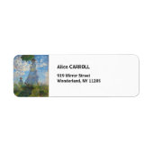 Claude Monet - De promenade, Vrouw met een parasol Etiket (Voorkant)