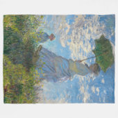 Claude Monet - De promenade, Vrouw met een parasol Fleece Deken (Voorkant (Horizontaal))