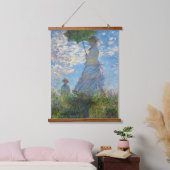Claude Monet - De promenade, Vrouw met een parasol Hangend Wandkleed (Slaapkamer)