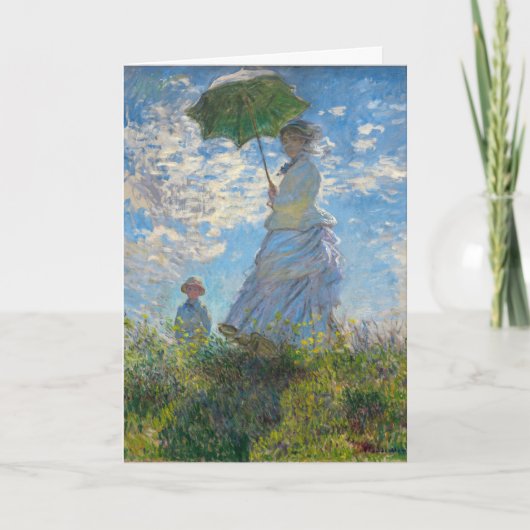 Claude Monet - De promenade, Vrouw met een parasol Kaart (Voorkant)
