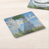 Claude Monet - De promenade, Vrouw met een parasol Kartonnen Onderzetters (Schuin)