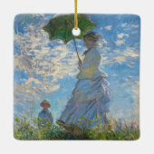 Claude Monet - De promenade, Vrouw met een parasol Keramisch Ornament (Achterkant)