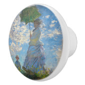 Claude Monet - De promenade, Vrouw met een parasol Keramische Knop (Rechts)