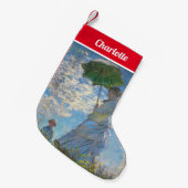 Claude Monet - De promenade, Vrouw met een parasol Kleine Kerstsok (Voorkant (Hangend))