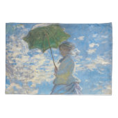 Claude Monet - De promenade, Vrouw met een parasol Kussensloop (Achterkant)