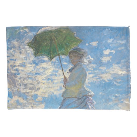 Claude Monet - De promenade, Vrouw met een parasol Kussensloop (Voorkant)