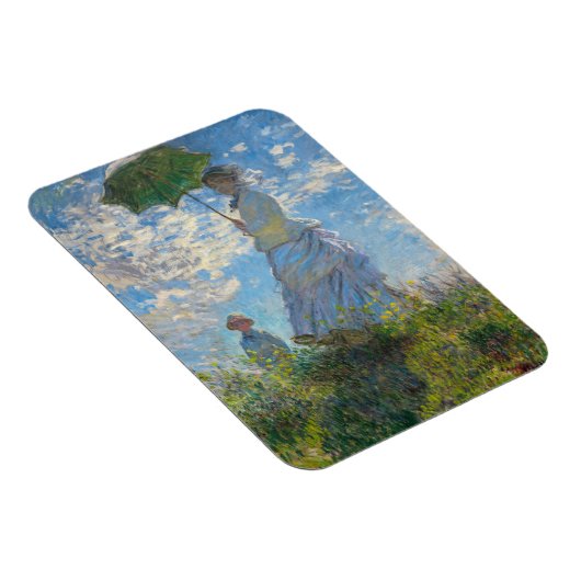 Claude Monet - De promenade, Vrouw met een parasol Magneet (Rechterzijde)