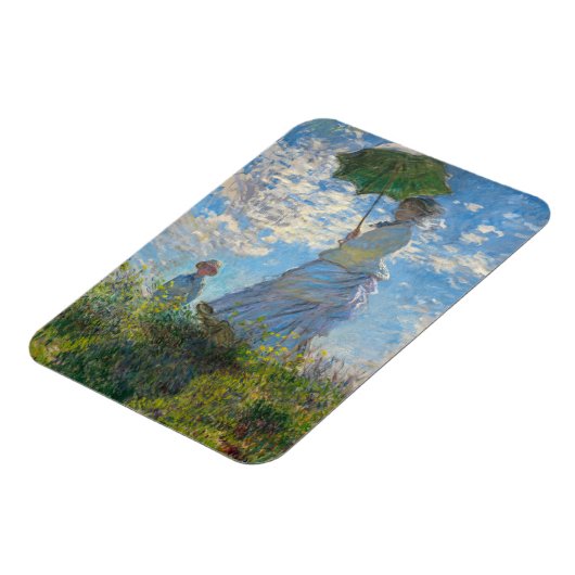 Claude Monet - De promenade, Vrouw met een parasol Magneet (Linkerzijde)