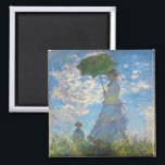 Claude Monet - De promenade, Vrouw met een parasol Magneet<br><div class="desc">The Promenade,  Woman with a Parasol / Madame Monet and Her Son / La Promenade / La Femme a l'ombrelle - Claude Monet,  1875</div>