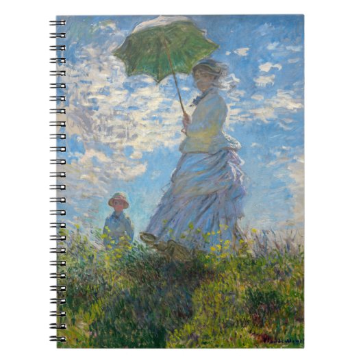 Claude Monet - De promenade, Vrouw met een parasol Notitieboek (Voorkant)