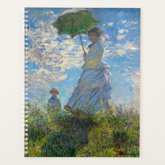 Claude Monet - De promenade, Vrouw met een parasol Planner (Voorkant)