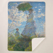 Claude Monet - De promenade, Vrouw met een parasol Sherpa Deken (Voorkant)