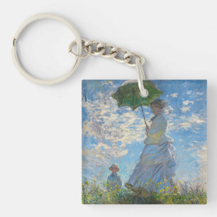 Claude Monet - De promenade, Vrouw met een parasol Sleutelhanger