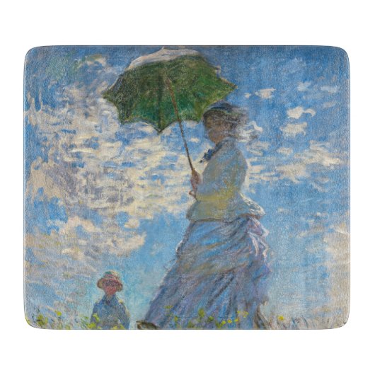 Claude Monet - De promenade, Vrouw met een parasol Snijplank (Voorkant)