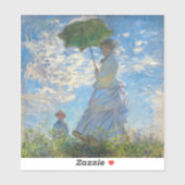 Claude Monet - De promenade, Vrouw met een parasol Sticker (Vel)