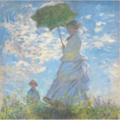 Claude Monet - De promenade, Vrouw met een parasol Sticker (Voorkant)