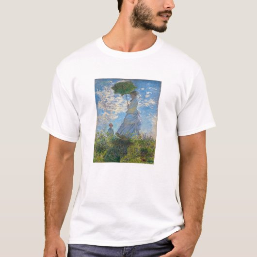 Claude Monet - De promenade, Vrouw met een parasol T-shirt (Voorkant)