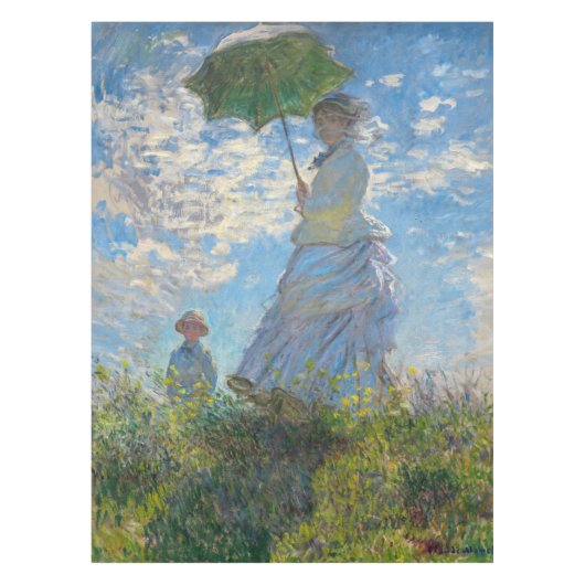 Claude Monet - De promenade, Vrouw met een parasol Tafelkleed (Voorkant)