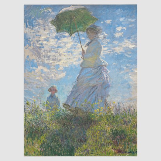 Claude Monet - De promenade, Vrouw met een parasol Tissuepapier