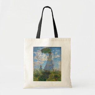 Claude Monet - De promenade, Vrouw met een parasol Tote Bag