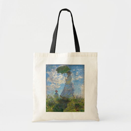 Claude Monet - De promenade, Vrouw met een parasol Tote Bag (Voorkant)