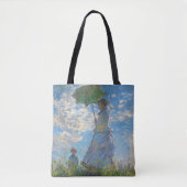 Claude Monet - De promenade, Vrouw met een parasol Tote Bag (Voorkant)