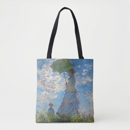Claude Monet - De promenade, Vrouw met een parasol Tote Bag (Voorkant)