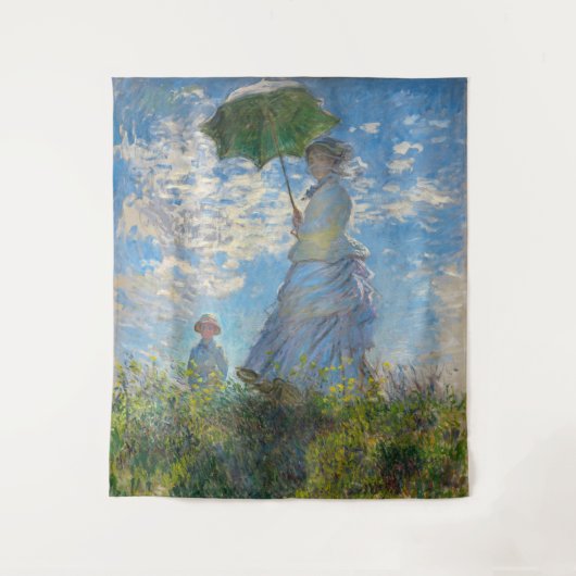 Claude Monet - De promenade, Vrouw met een parasol Wandkleed (Voorkant)