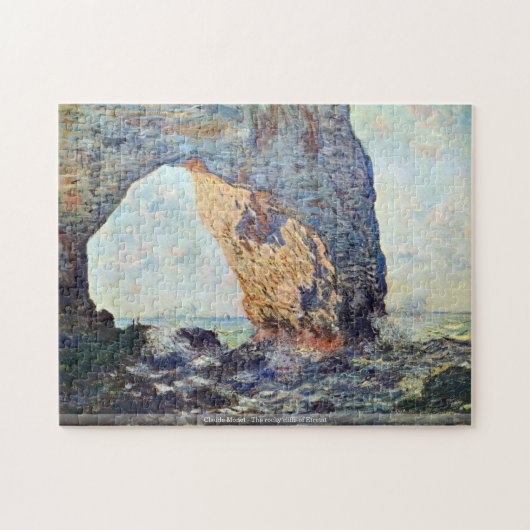 Claude Monet - De rotsachtige kliffen van Etretat Legpuzzel (Horizontaal)