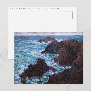Claude Monet - De rotsen bij Belle-Ile, Wilde kust Briefkaart