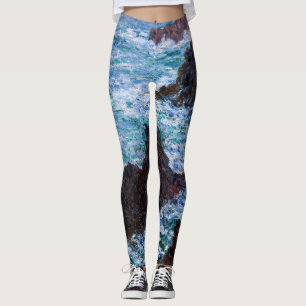 Claude Monet - De rotsen bij Belle-Ile, Wilde Kust Leggings